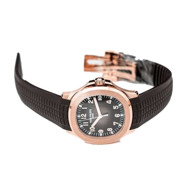 Patek Philippe Gold Brown Strap Replica - Image 3