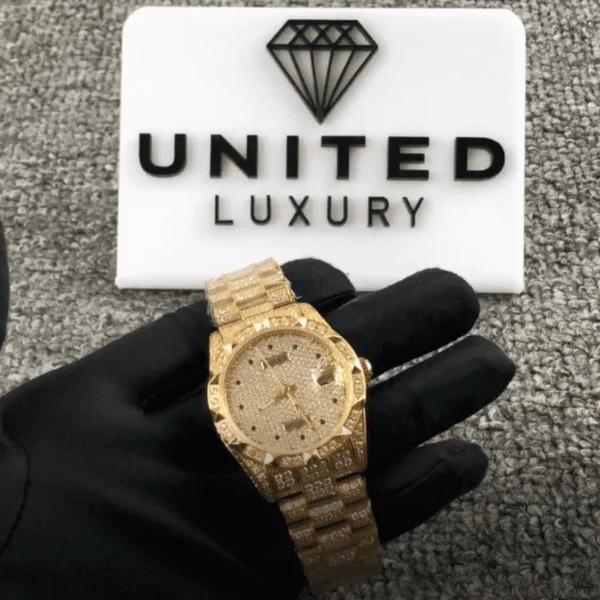 Rolex Gold Full Diamond Replica - Image 2